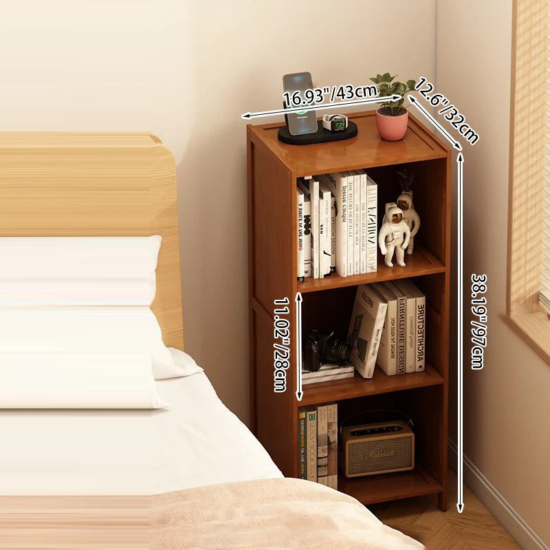 Modern Minimalist Bamboo MDF Acrylic Faux Rattan Rectangular Storage Cabinet 1/2/3-Cabinets For Bedroom