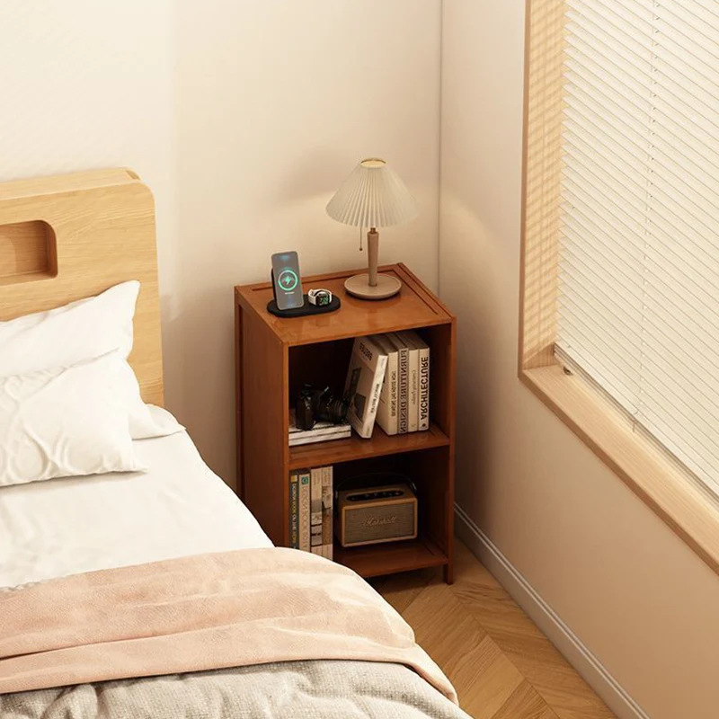 Modern Minimalist Bamboo MDF Acrylic Faux Rattan Rectangular Storage Cabinet 1/2/3-Cabinets For Bedroom