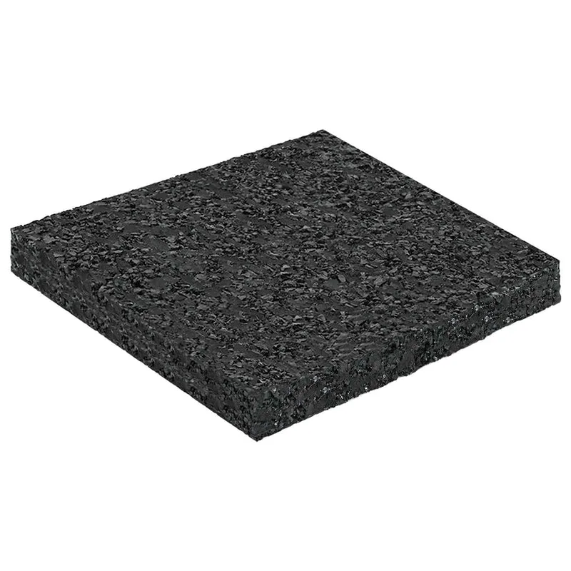 Tapete de Pátio em Granulado de Borracha Preto 9 x 9 x 0,8 cm