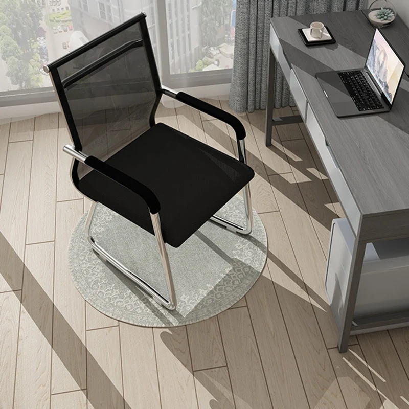 Modern Minimalist Rectangle Steel Mesh Desk Chair Backrest Armrest For Home Office