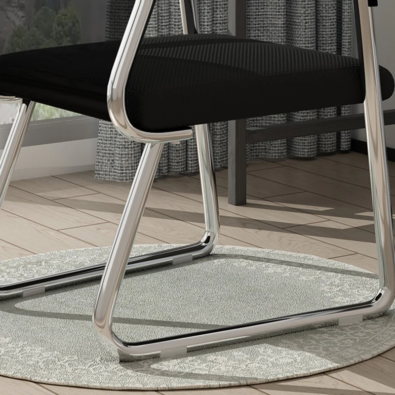 Modern Minimalist Rectangle Steel Mesh Desk Chair Backrest Armrest For Home Office