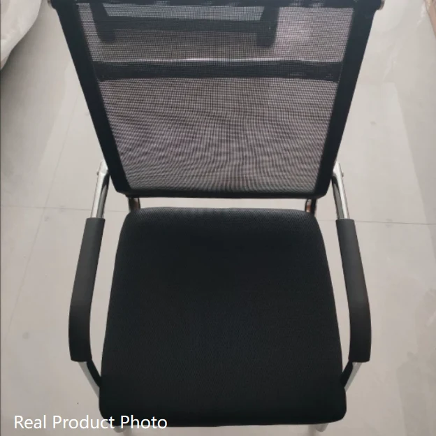 Modern Minimalist Rectangle Steel Mesh Desk Chair Backrest Armrest For Home Office