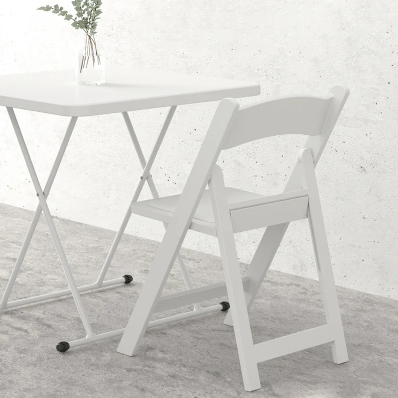 Modern Minimalist Foldable Square Plastic Chair Backrest For Living Room
