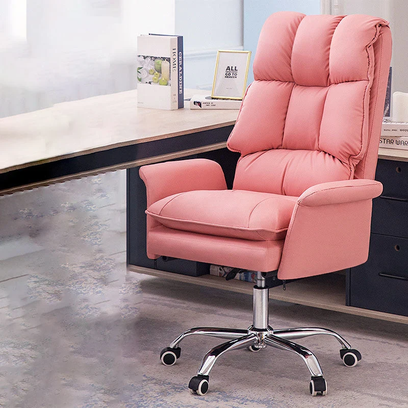 Modern Minimalist Square Rectangular Faux Leather Steel Desk Chair Backrest Armrest For Home Office