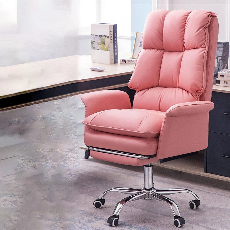Modern Minimalist Square Rectangular Faux Leather Steel Desk Chair Backrest Armrest For Home Office