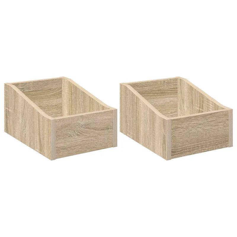 Caixa de Discos LP 2 unid. Carvalho Sonoma 23 x 33 x 16 cm