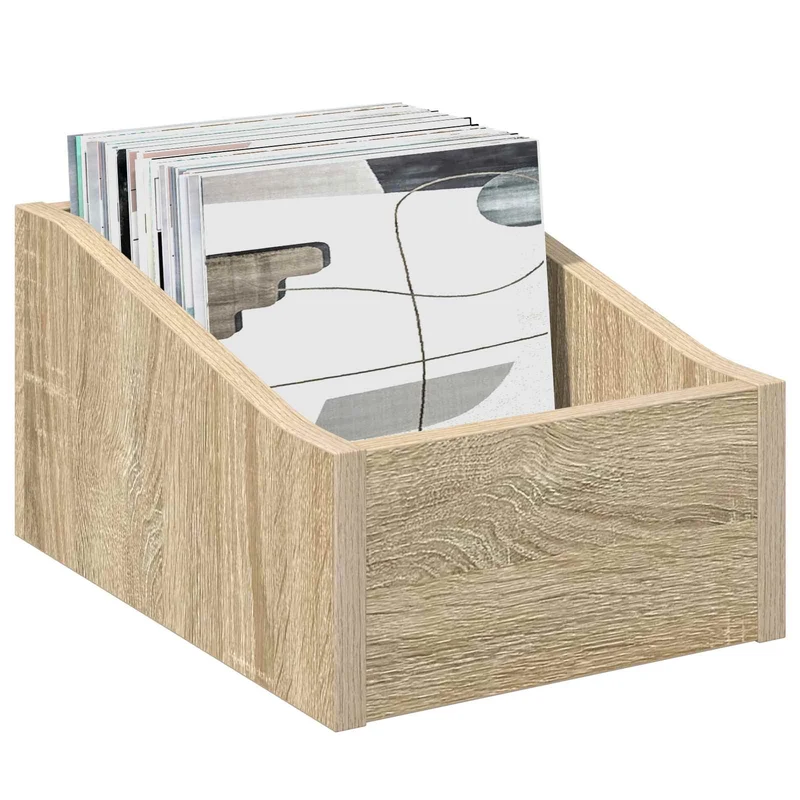Caixa de Discos LP 2 unid. Carvalho Sonoma 23 x 33 x 16 cm
