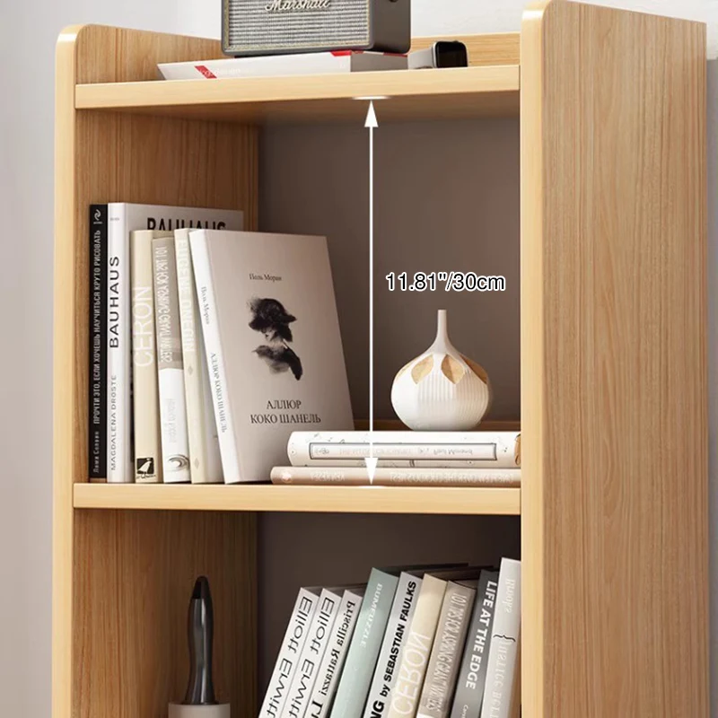 Modern Minimalist Movable Rectangular MDF Plastic Storage Cabinet 3-Tier For Study