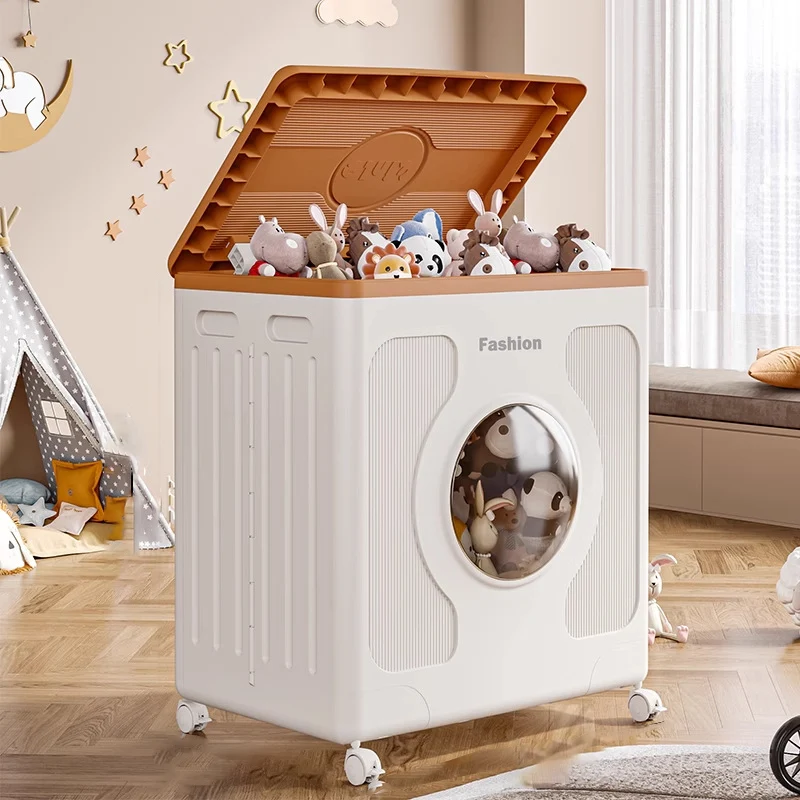 Modern Minimalist Kids Movable Rectangular Plastic Foldable Large Capacity Storage Cabinet 1-Cabinet For Bedroom