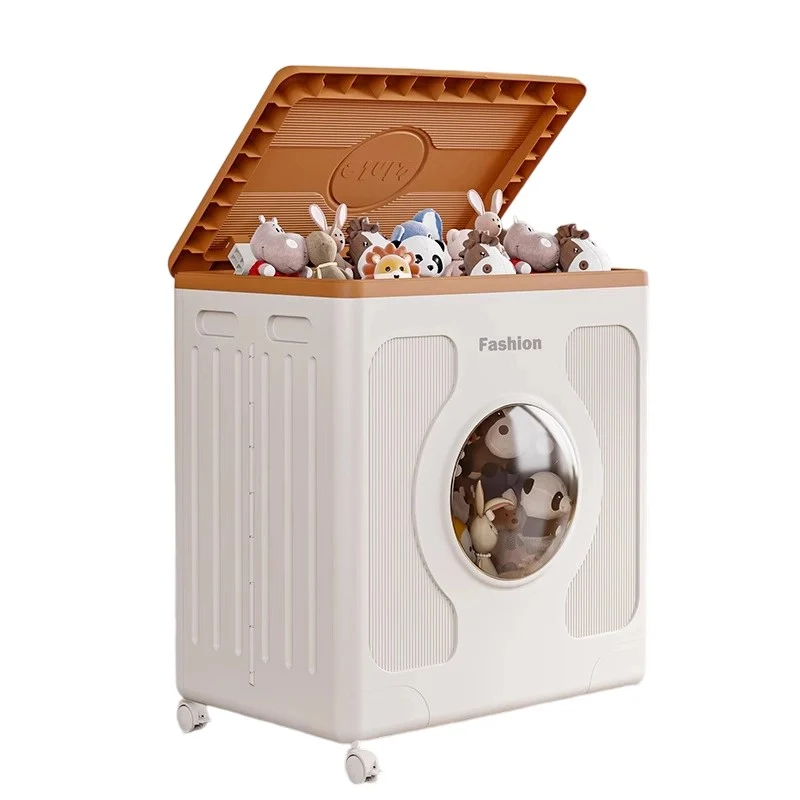 Modern Minimalist Kids Movable Rectangular Plastic Foldable Large Capacity Storage Cabinet 1-Cabinet For Bedroom