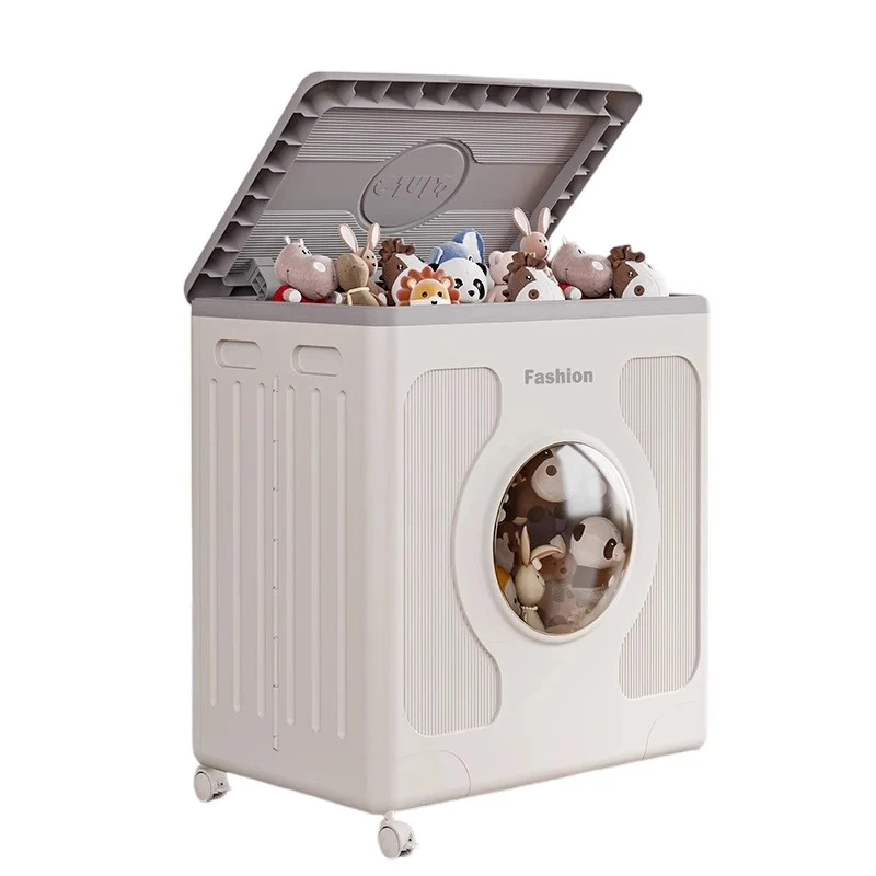 Modern Minimalist Kids Movable Rectangular Plastic Foldable Large Capacity Storage Cabinet 1-Cabinet For Bedroom