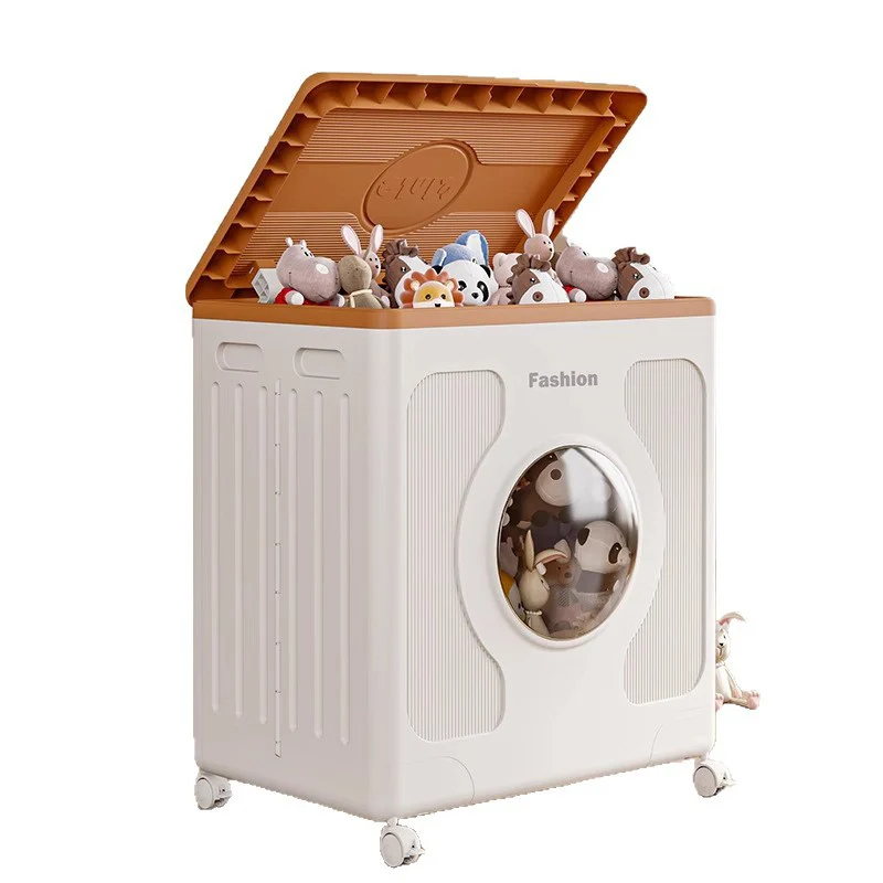 Modern Minimalist Kids Movable Rectangular Plastic Foldable Large Capacity Storage Cabinet 1-Cabinet For Bedroom