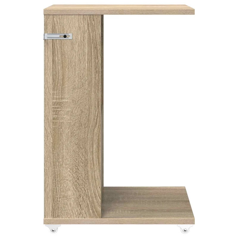 Mesa Lateral com roda Carvalho Sonoma 40 x 35 x 60 cm
