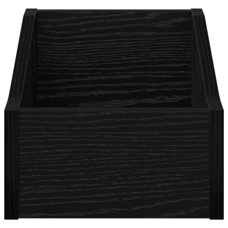 Caixa de Discos LP Carvalho Preto 23 x 33 x 16 cm