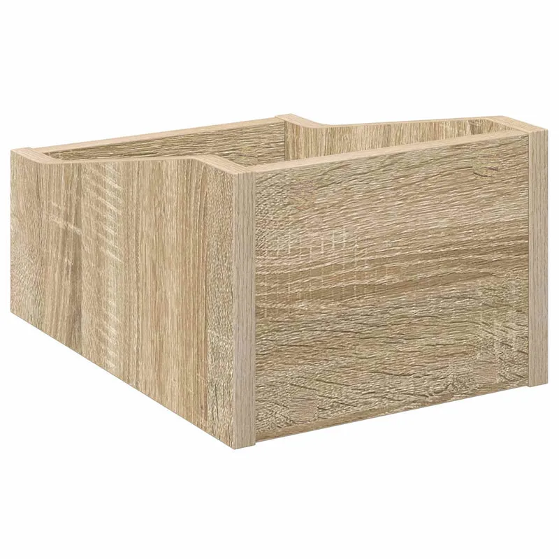 Caixa de Discos LP Carvalho Sonoma 23 x 33 x 16 cm
