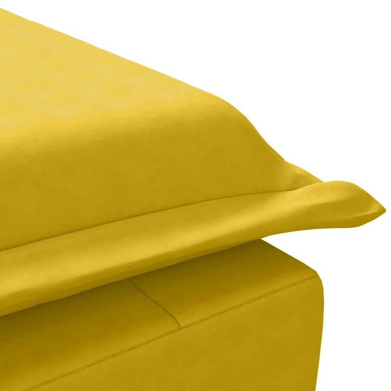 Chaise lounge de massagem com rolo veludo amarelo
