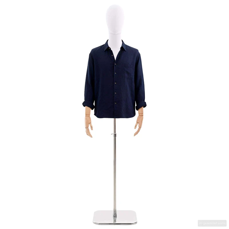 Mannequin Ajustável de 170-218 cm com Base Masculino PP Branco