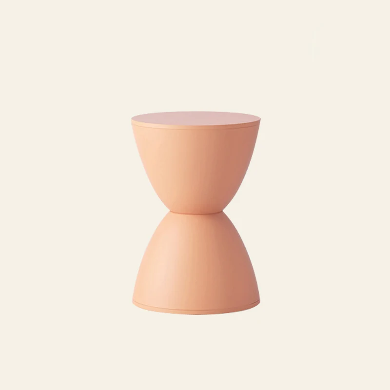 Modern Minimalist PP Hourglass-Shaped Stool Chair For Bedroom & Living Room