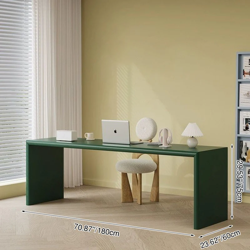 Modern Minimalist Rectangular Plywood Desks 2-Leg For Home Office