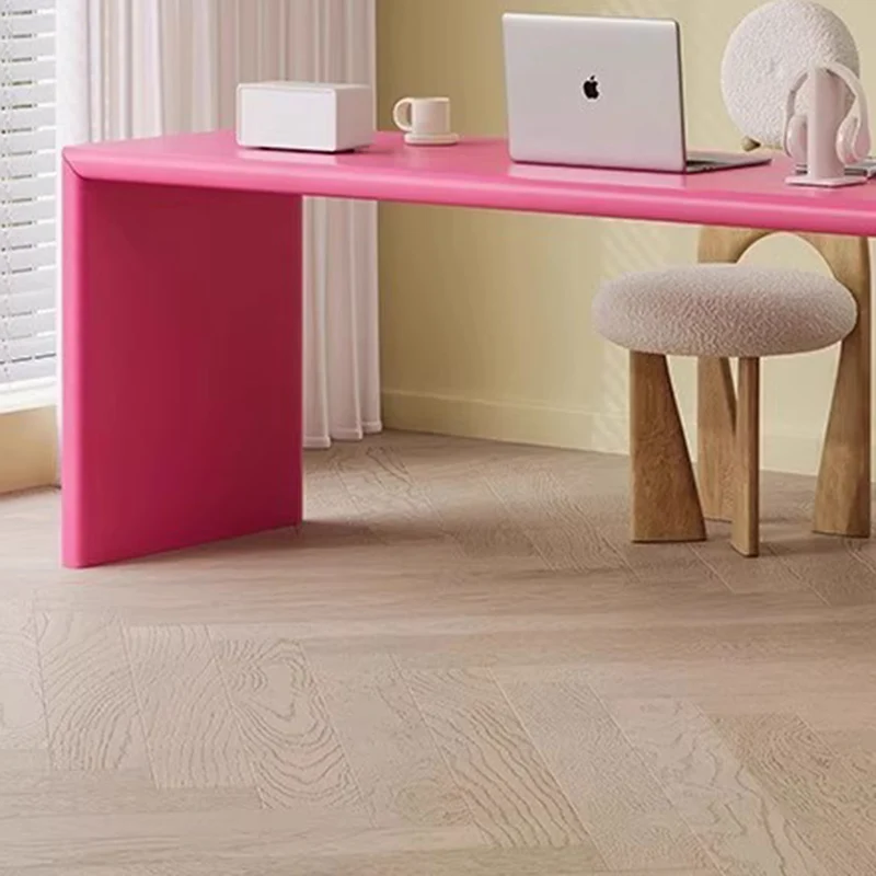 Modern Minimalist Rectangular Plywood Desks 2-Leg For Home Office