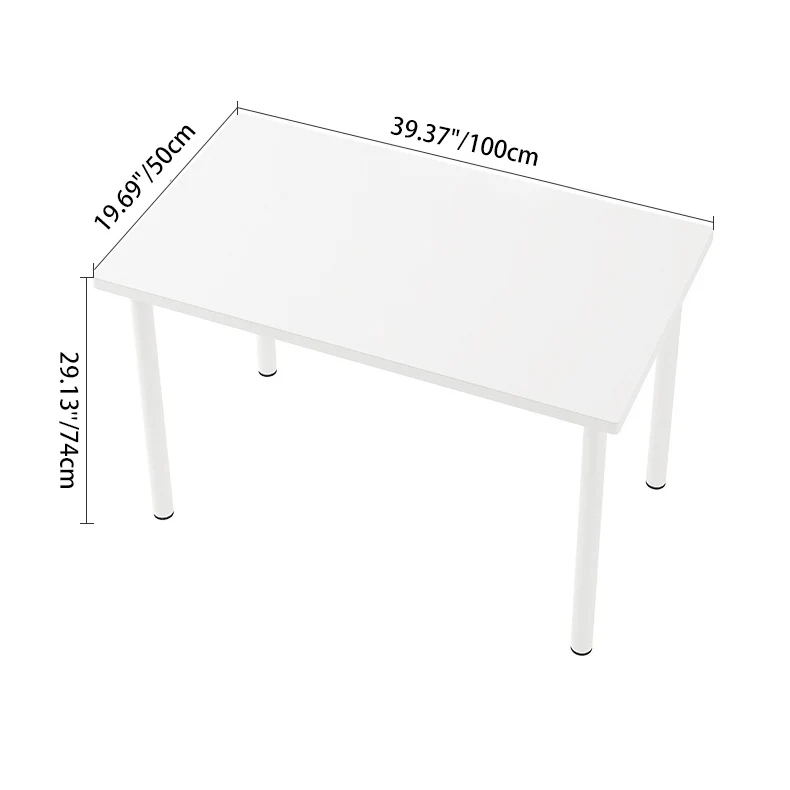 Modern Minimalist Rectangular Medium Density Fiberboard Desks 4-Leg For Home Office