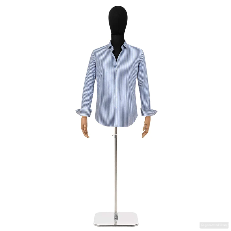 Mannequin Ajustável de 170-218 cm com Base Masculino PP Preto