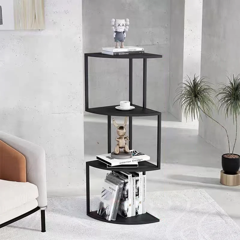 Contemporary Minimalist Square Iron Creative Bookshelf 3/4/5-Tier For Living Room