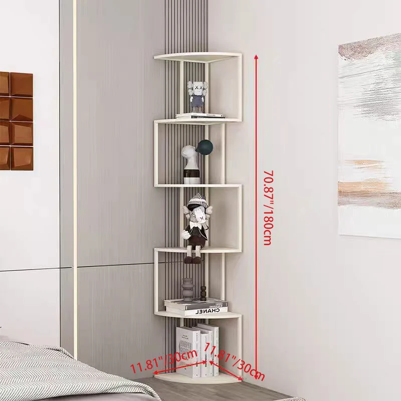Contemporary Minimalist Square Iron Creative Bookshelf 3/4/5-Tier For Living Room