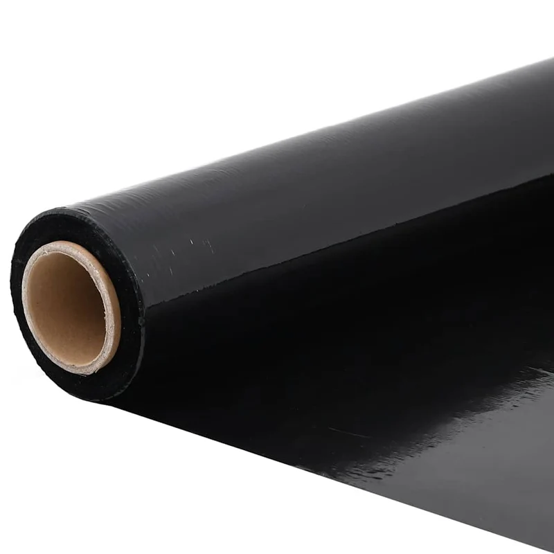 Película extensível 6 unid preto 23 μm 50 cm x 150 m