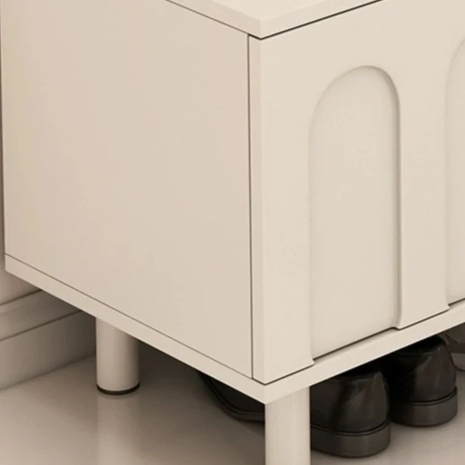 Contemporary Nordic MDF Multi-Function Shoe Bench 2-Tier Shoe Organizer Rack For Entryway