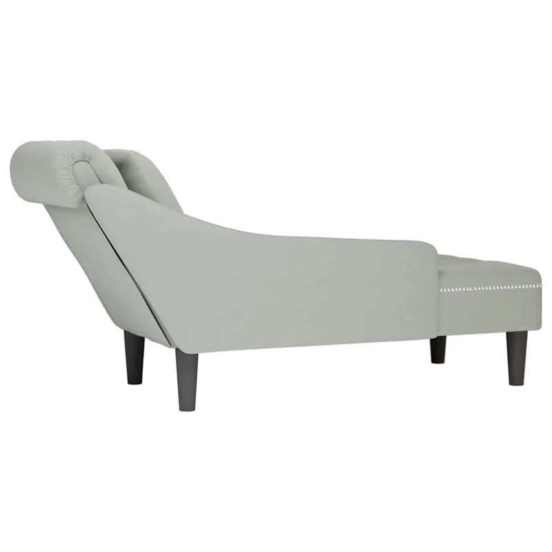Chaise lounge c/ almofada/apoio de braços direito veludo