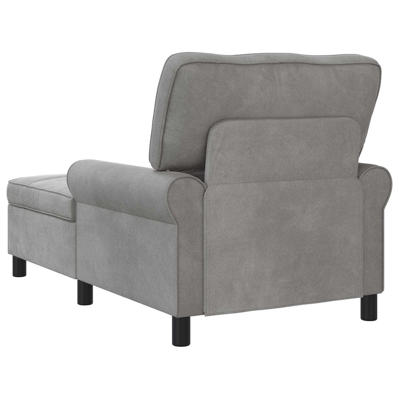 Chaise Lounge Cinzento-claro 91 x 157 x 91 cm Veludo