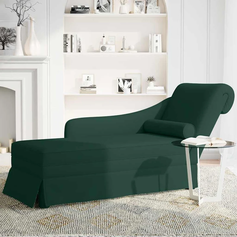 Chaise lounge c/ reforço/apoio de braços direito veludo