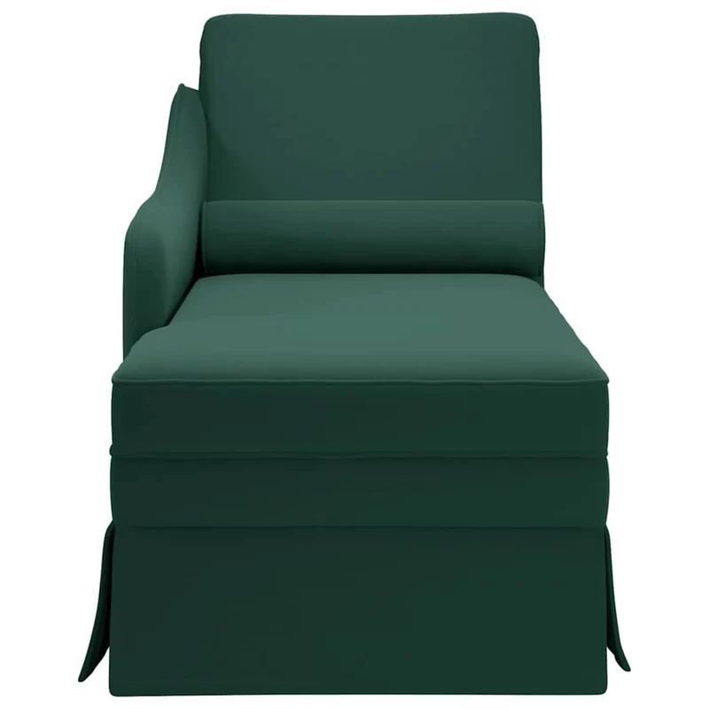 Chaise lounge c/ reforço/apoio de braços direito veludo