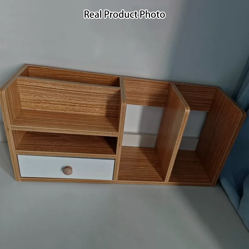 Contemporary Simplicity Rectangle Storage Cabinet Medium Density Fiberboard Bookshelf 1 - Drawer For Study