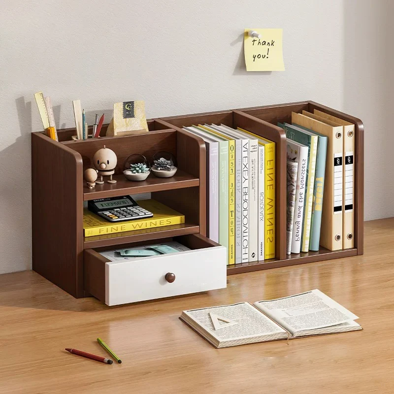 Contemporary Simplicity Rectangle Storage Cabinet Medium Density Fiberboard Bookshelf 1 - Drawer For Study