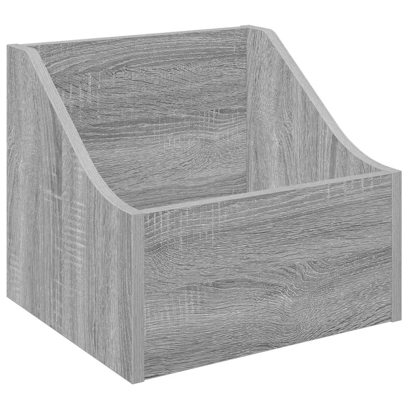 Caixa de Discos LP 2 unid. Sonoma cinzento 37 x 33 x 32 cm