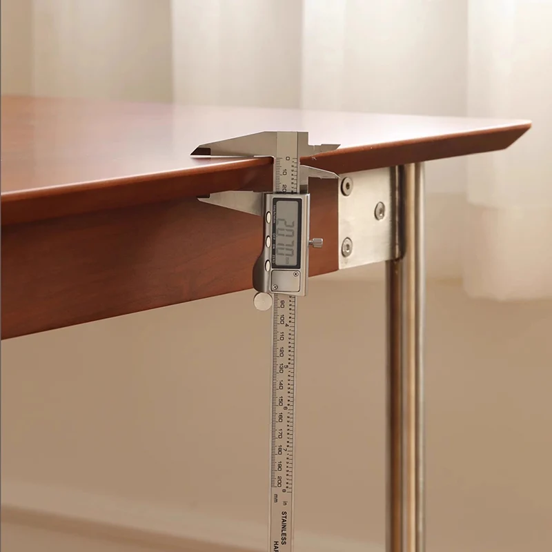 Modern Minimalist Pine & Stainless Steel Rectangular Bench Backless For Dining Room