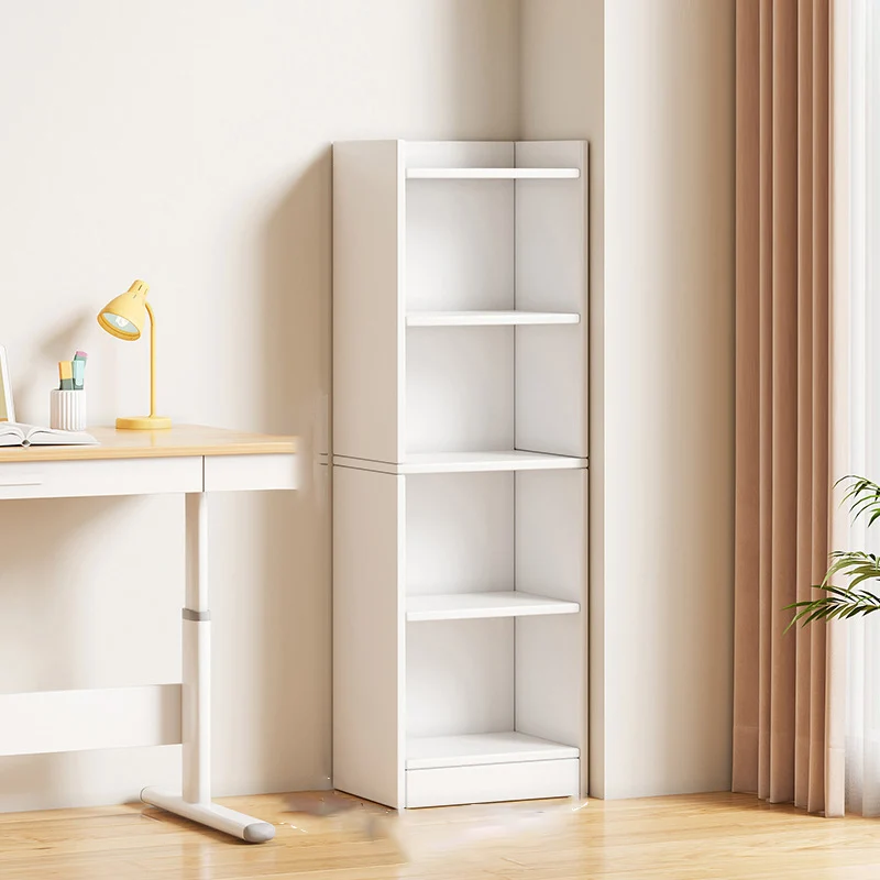 Modern Minimalist Rectangular Medium Density Fiberboard Bookshelves 3/4/5-Tier For Living Room
