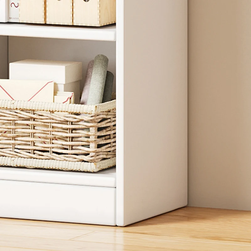 Modern Minimalist Rectangular Medium Density Fiberboard Bookshelves 3/4/5-Tier For Living Room