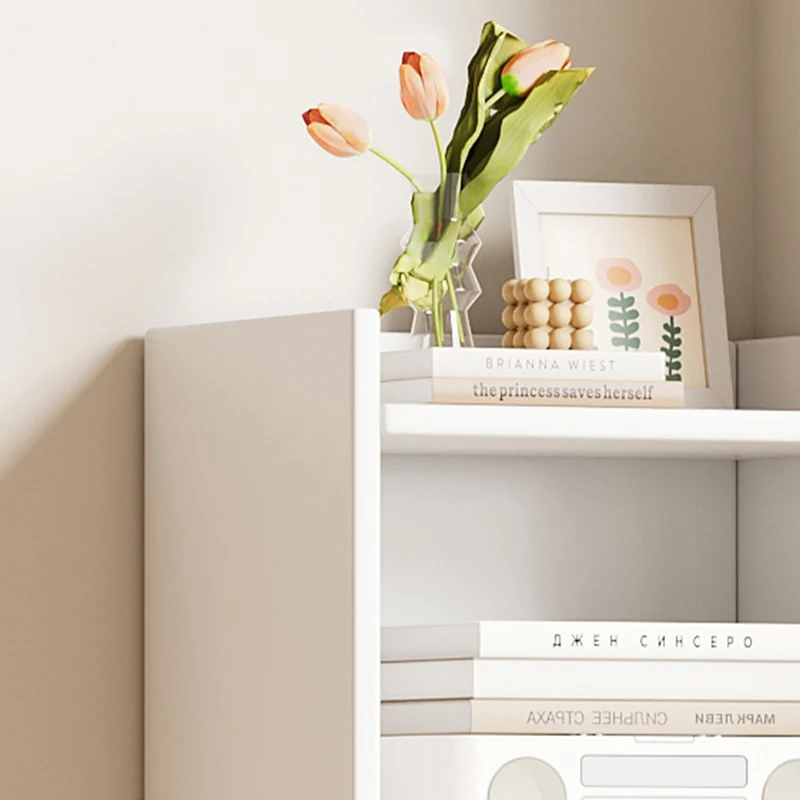 Modern Minimalist Rectangular Medium Density Fiberboard Bookshelves 3/4/5-Tier For Living Room