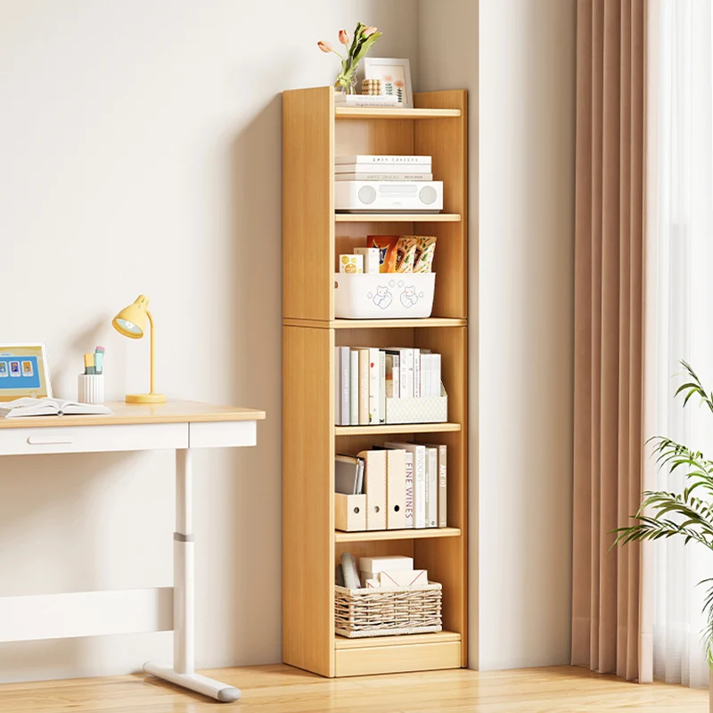 Modern Minimalist Rectangular Medium Density Fiberboard Bookshelves 3/4/5-Tier For Living Room