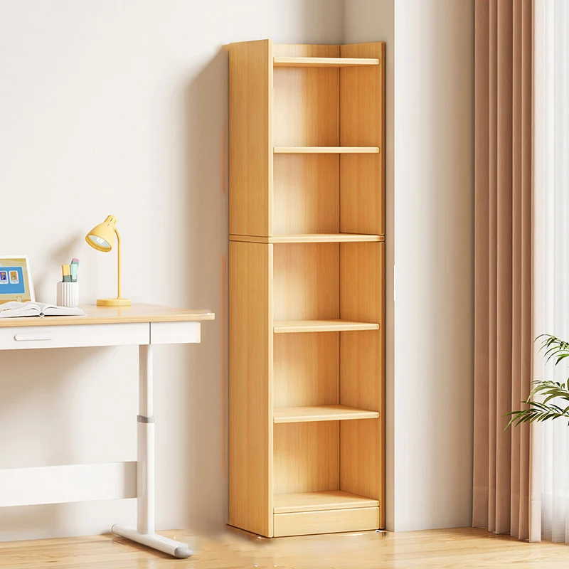 Modern Minimalist Rectangular Medium Density Fiberboard Bookshelves 3/4/5-Tier For Living Room