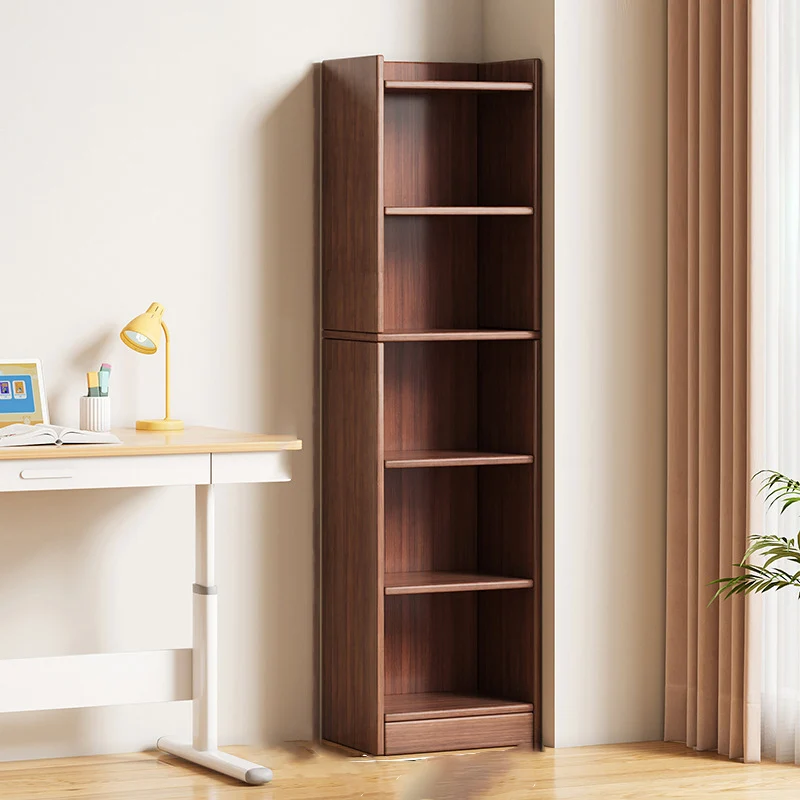 Modern Minimalist Rectangular Medium Density Fiberboard Bookshelves 3/4/5-Tier For Living Room