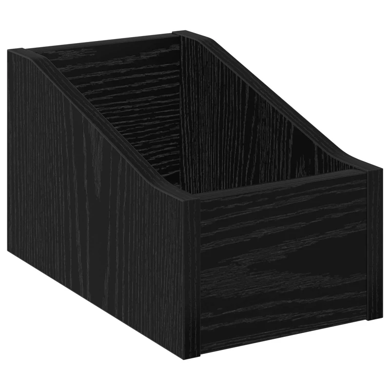 Caixa de Discos LP Carvalho Preto 18 x 32 x 18 cm
