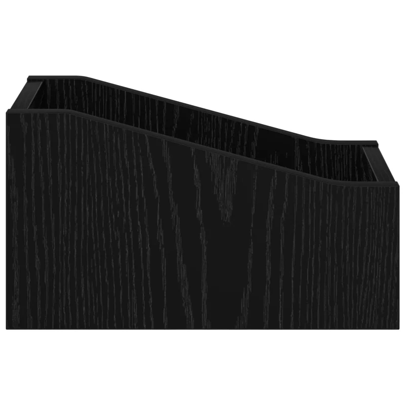 Caixa de Discos LP Carvalho Preto 18 x 32 x 18 cm