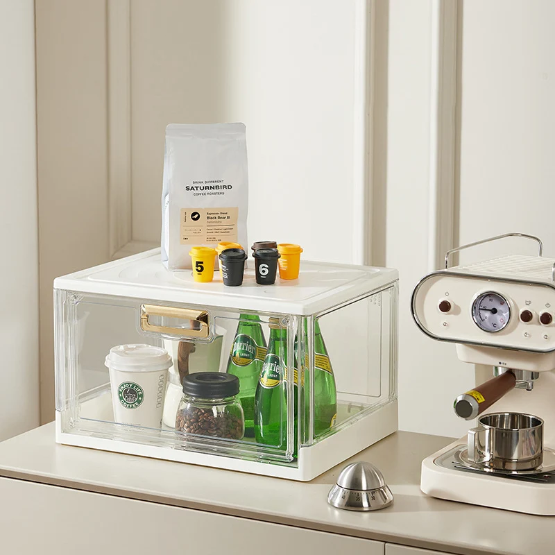 Modern Minimalist Rectangular PE PET Storage Cabinet 1-Storage For Kitchen & Dining Room