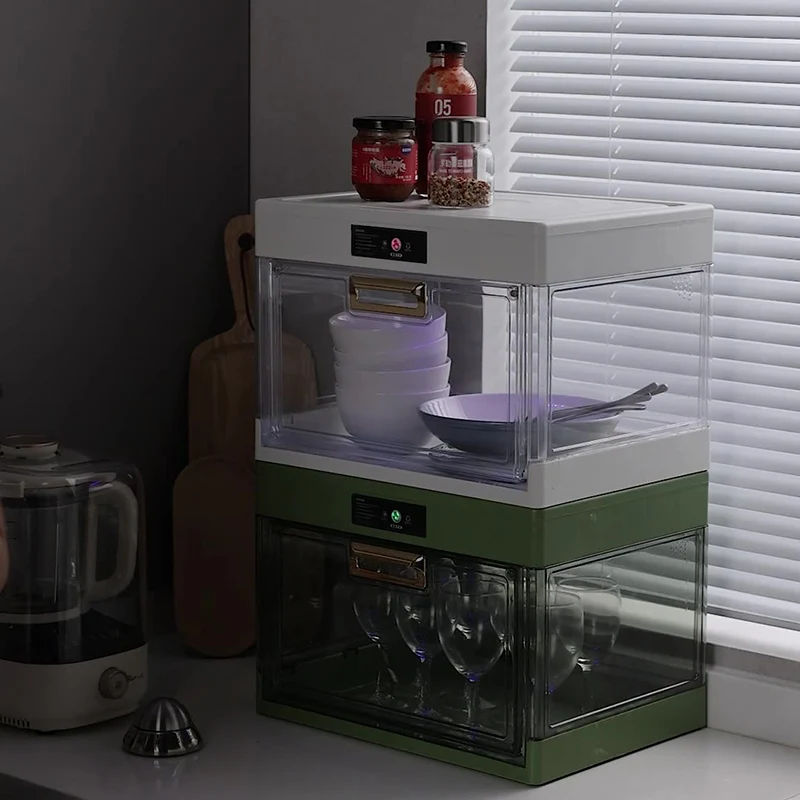 Modern Minimalist Rectangular PE PET Storage Cabinet 1-Storage For Kitchen & Dining Room
