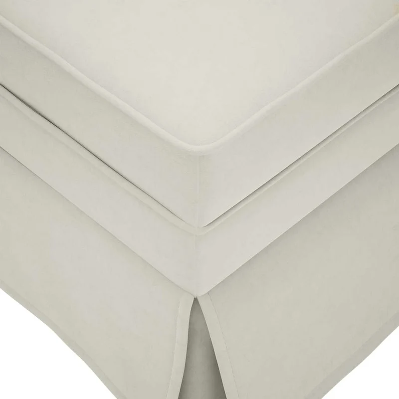 Chaise lounge c/ reforço/apoio de braços direito veludo creme