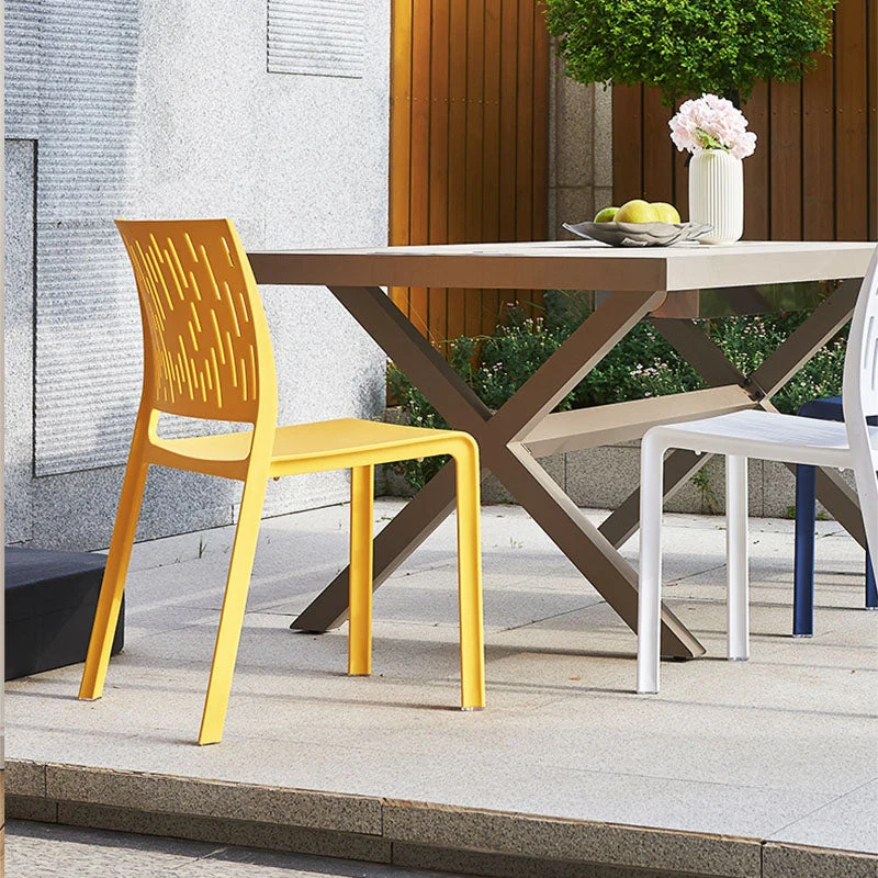 Modern Minimalist Square PET Chair Backrest For Outdoor Patio